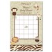 Printable CoCaLo Nali Jungle Baby Shower BINGO Game - Lion, Giraffe, Zebra, Monkey