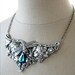CELESTIAL PARADISE romantic Victorian fantasy antiqued silver and Swarovski crystal necklace