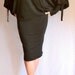 Wide Neckline Dress/Tunic Black Color made from Soft Cotton Elastane