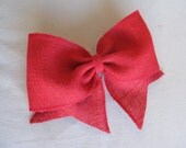 red Burlap Bow extra large/  need more let us know