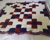 Crochet granny square quilt afghan