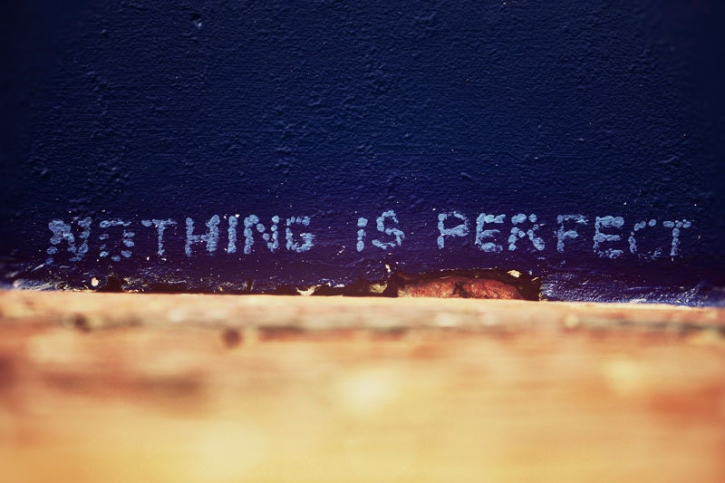photo card 'nothing is perfect' on premium textured cardstock 10x15cm photo blank