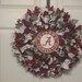 14" Alabama Crimson Tide Fabric Wreath