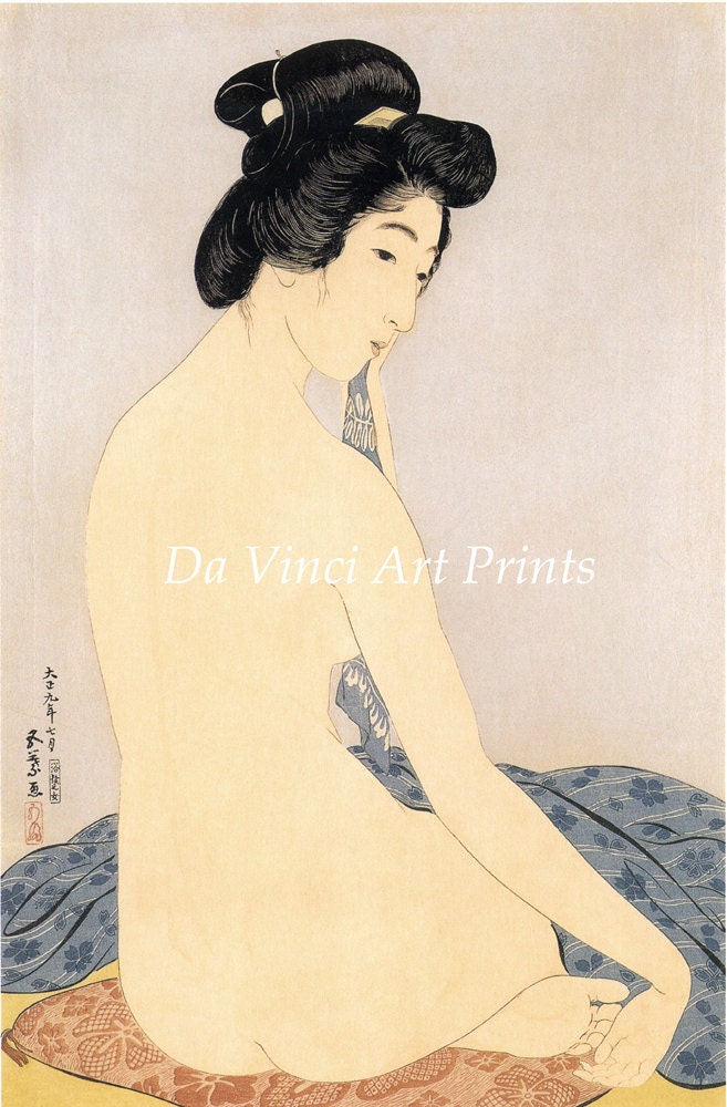 Japanese Art. Fine Art Reproduction. Woman after the Bath, 1920. Hashiguchi Goyo. Fine Art Print