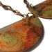 Polymer clay handmade half-moon earrings