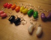 Jelly bean earrings made from polymer clay. Single pair- color choice.