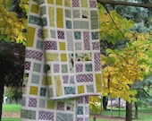 CUSTOM Modern Queen Quilt, the  "City Block" featuring your favorite fabrics