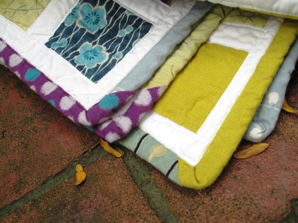 CUSTOM Modern Twin Quilt, "City Block" featuring your favorite fabrics