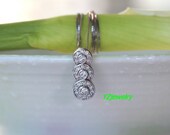 diamond love infinity circle (present ,past and future) three circle necklace  14k white gold /Natural diamond / Not enhance