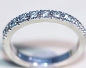 Diamond Wedding Band.Natural Diamond Enguage Ring.Not Enhance.Half Eternity Band.Anniversary Band.Wedding Jewelry.YZjewelry on ETSY.