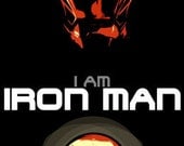 Iron Man- Movie Poster- 11x17- geek, geekery, retro, minimalist, fan, men, gift, avengers, comic book, marvel