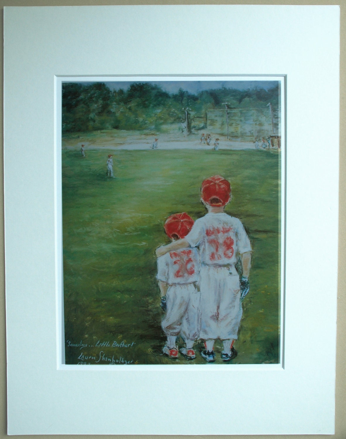 Baseball Children Print Boys art Print, Sports little boys kids brothers