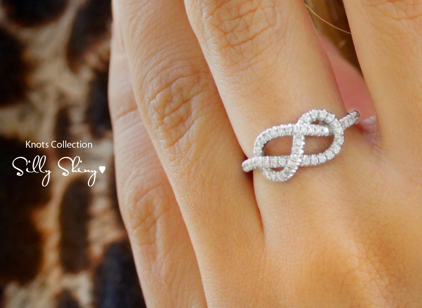Infinity Knot Diamond Ring - The Original 14K Gold