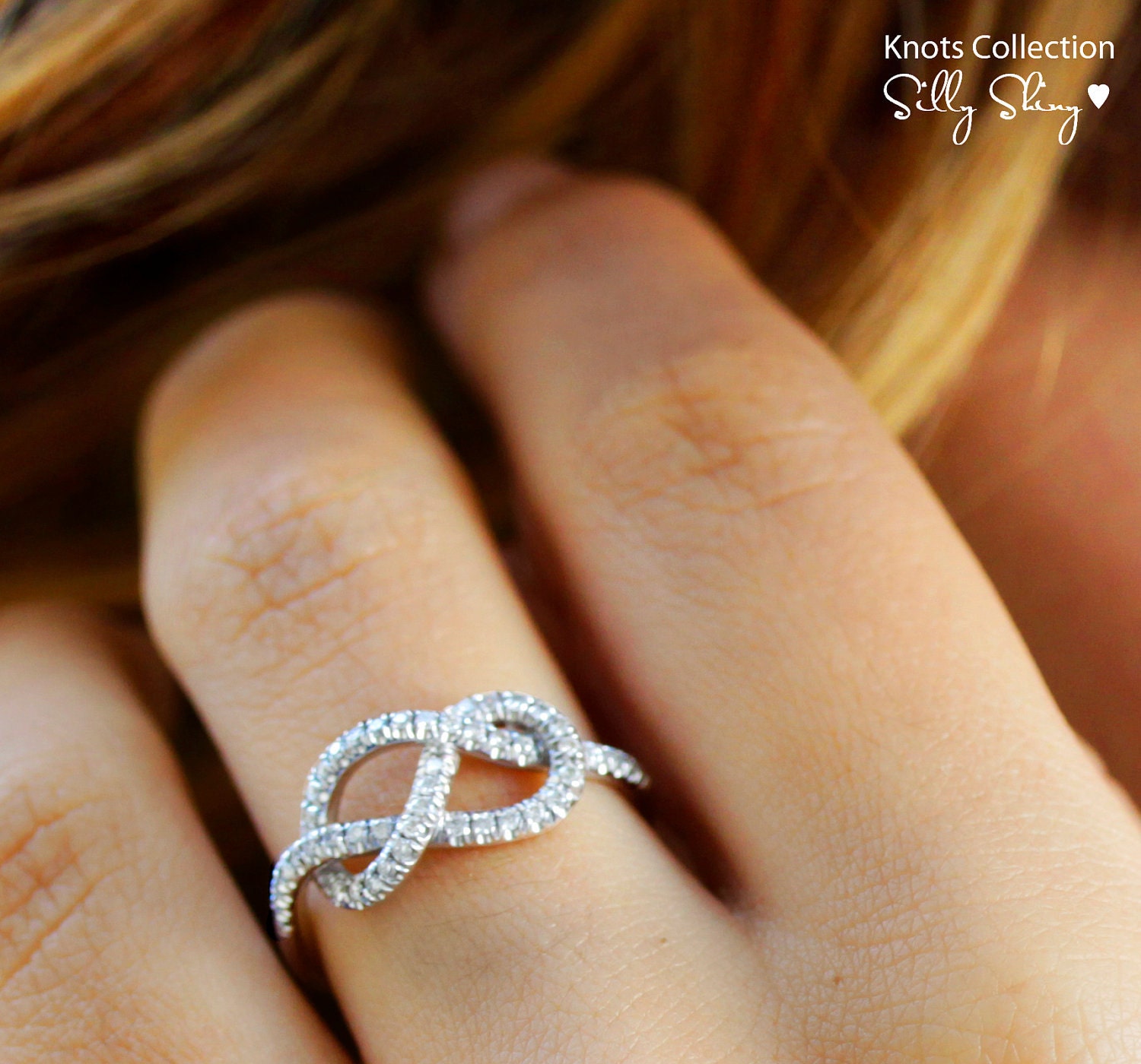 Infinity Knot Diamond Ring - The Original 14K Gold