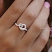 Heart Knot Diamond Ring 14K   .