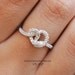 Heart Knot Diamond Ring 14K   .
