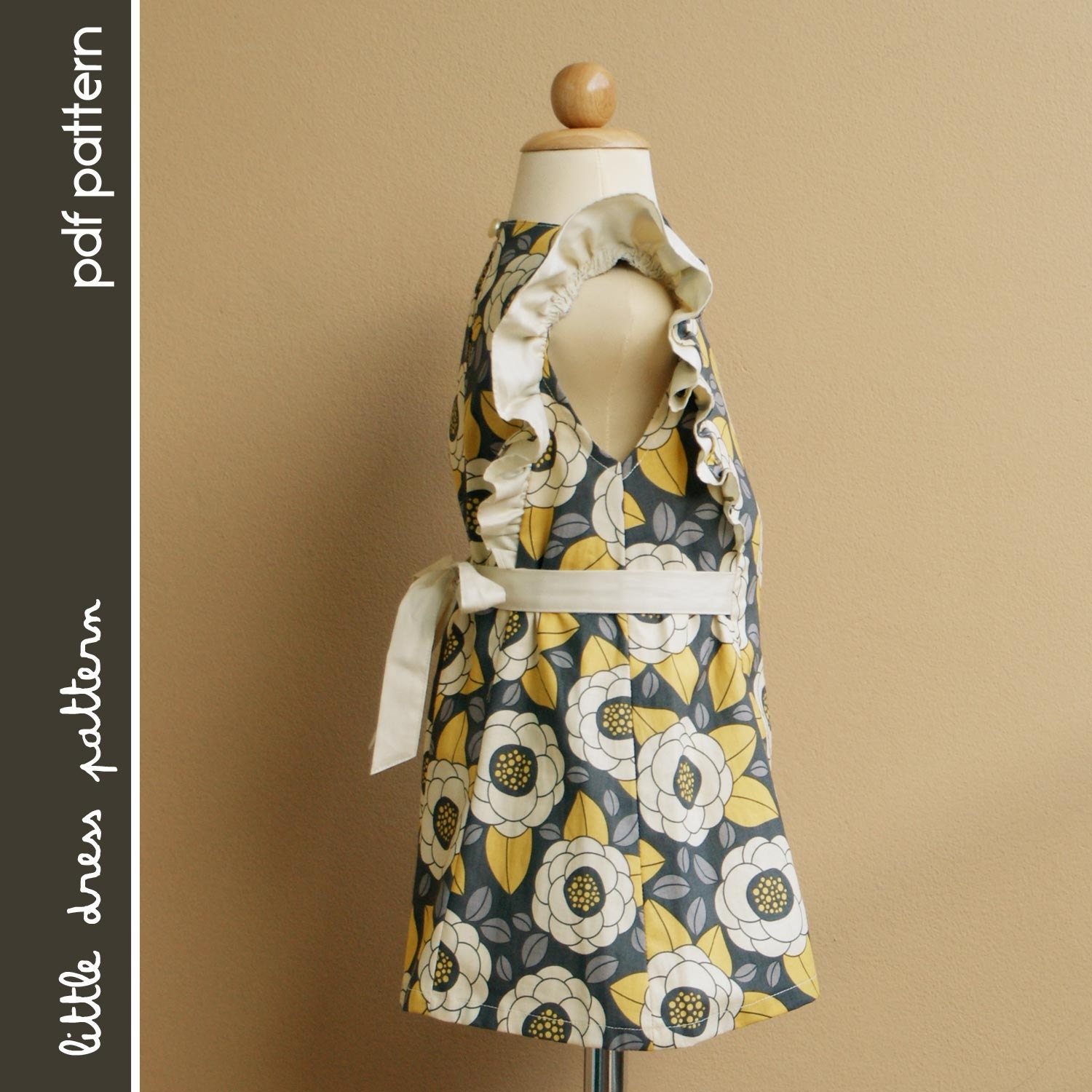 Anya Dress - PDF Pattern - Size 12 months to 8 years old and tutorial.