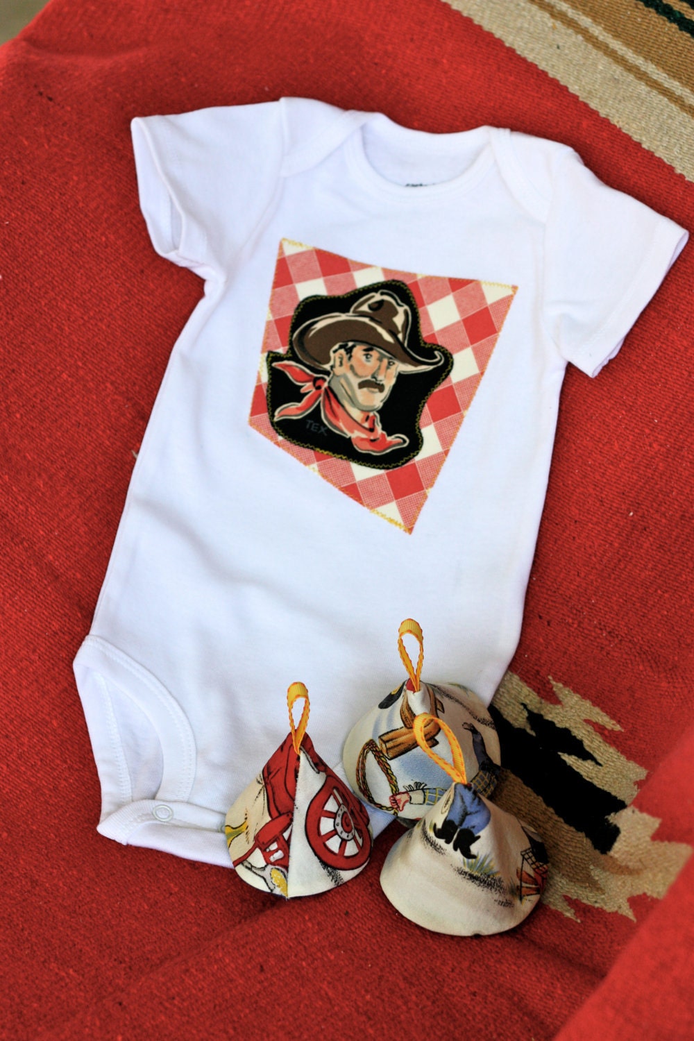 Cowboy Onesie & Pee Pee Tee Pee gift Set - 6month