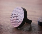 Rectangular Invasion Ring in Walnut and Mahogany