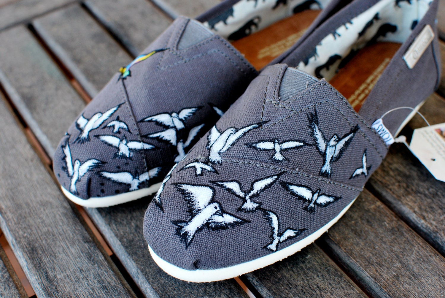 BE YOURSELF custom hand-painted TOMS shoes