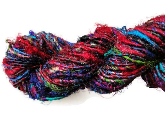 Recycled Sari Silk Yarn Multicolored