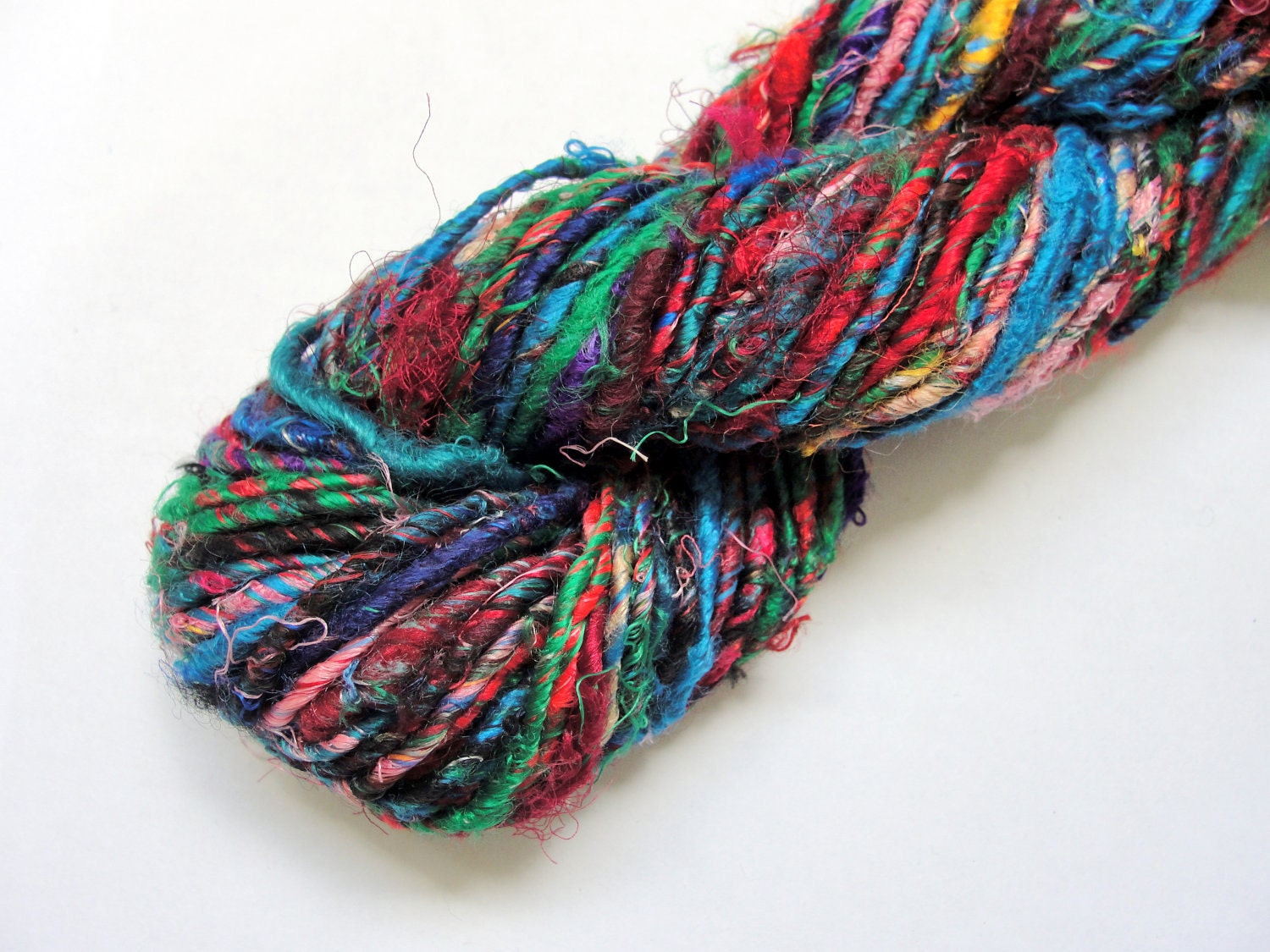 Banana silk yarn 280g - 9.9oz, art silk yarn, banana fiber yarn, vegan yarn, multi colored
