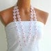 Summer Fashion lace necklace, infinity white,daisy necklace, guipure scarf, floral necklace, romantic, elegant, wedding necklace