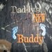 Camo Burp Cloth & Bib Set "Daddy's New Huntin Buddy" With Deer Horns Perfect for the Little Hunter - Baby Boy Camo Gift Set