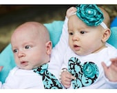 Twins Baby Onesie Set, 2 matching Onesies, Sibiling Shirts