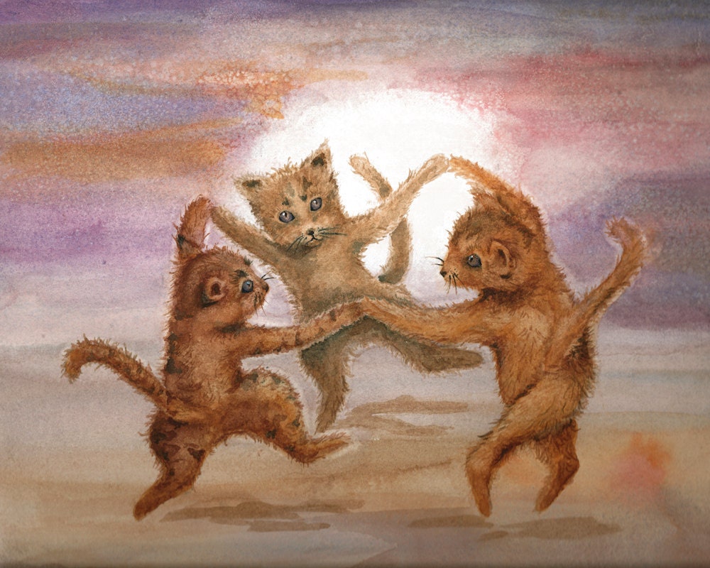 Dancing Kittens Print