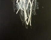 Abstract collage on black, white and red - beamahan
