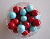 2oz Circus Carnival Red & Aqua Candy Coated Cupcake Topper Sixlets Il_170x135