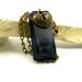 Recycled IMac Keyboard Computer Necklace, Enter Key,Bronze Heart Lock