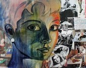 Audrey Hepburn mixed media- archival print
