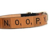 Custom leather dog collar / 1 inch  - customise with YOUR DOGS NAME