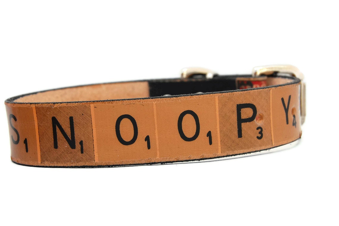 1.5 inch wide Custom leather dog collar / Customise with YOUR DOGS NAME