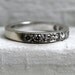 RESERVED - Heavy Vintage Half Eternity 14K White Gold Diamond Pave Wedding Band - 0.54ct