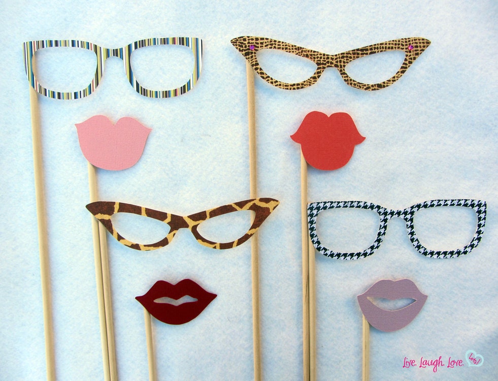 Photo Props: Girl's Night Out Set. Perfect for photo booth pictures, weddings, and parties.