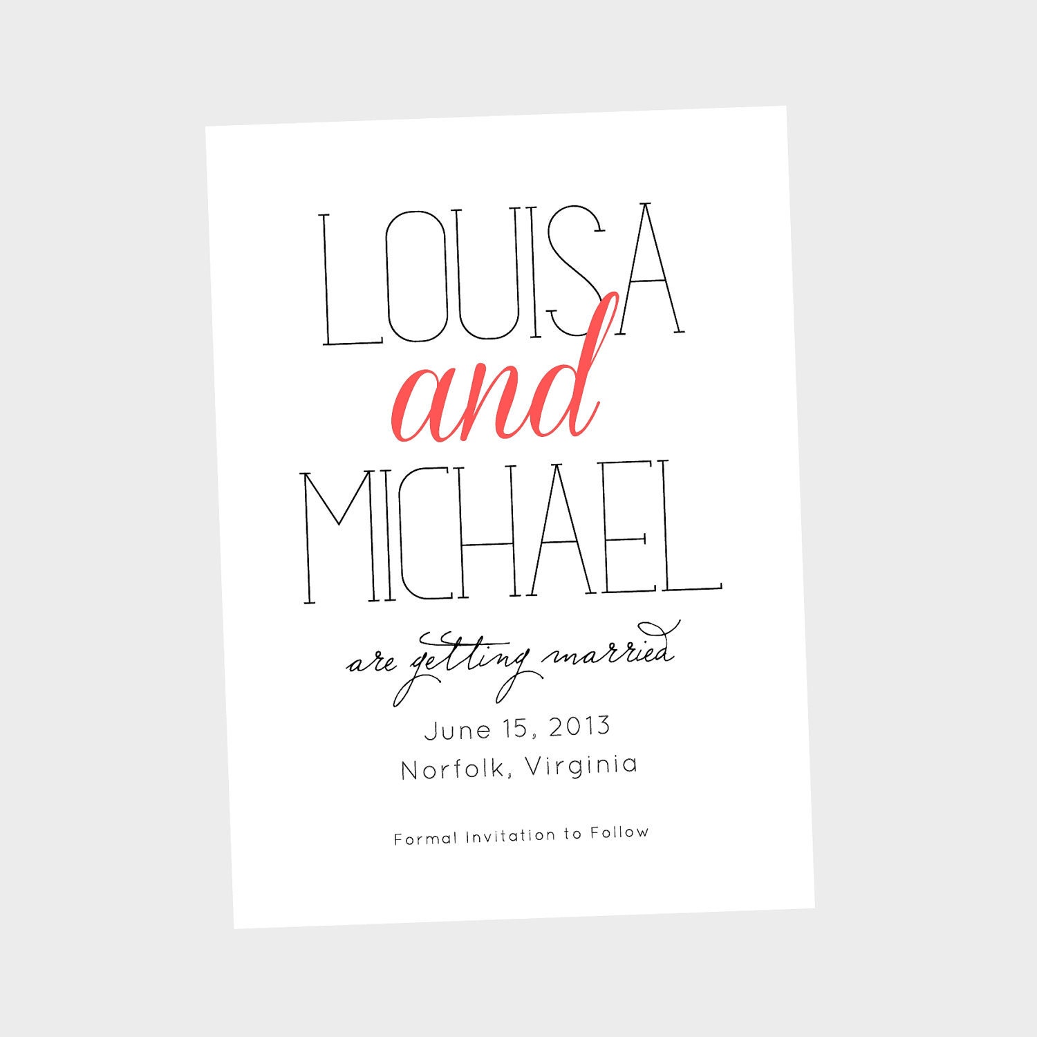 printable save the date: matilde collection