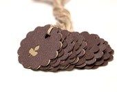 Price tag Deep Maroon and Golden Leaves gift tags. Set of 15.