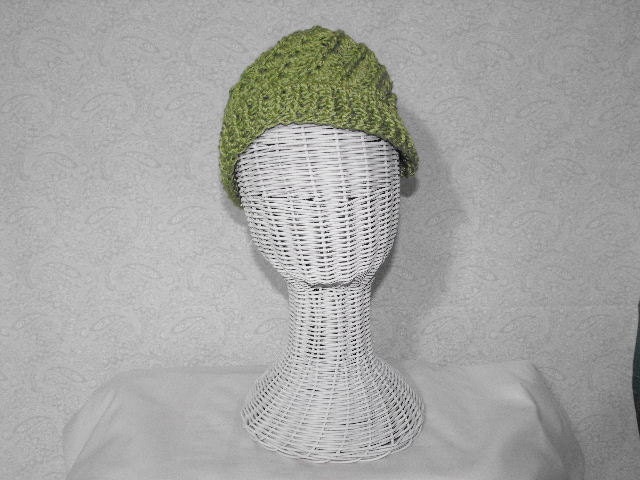 Crocheted Hat - Moss Green - Just In Time For Gift Giving