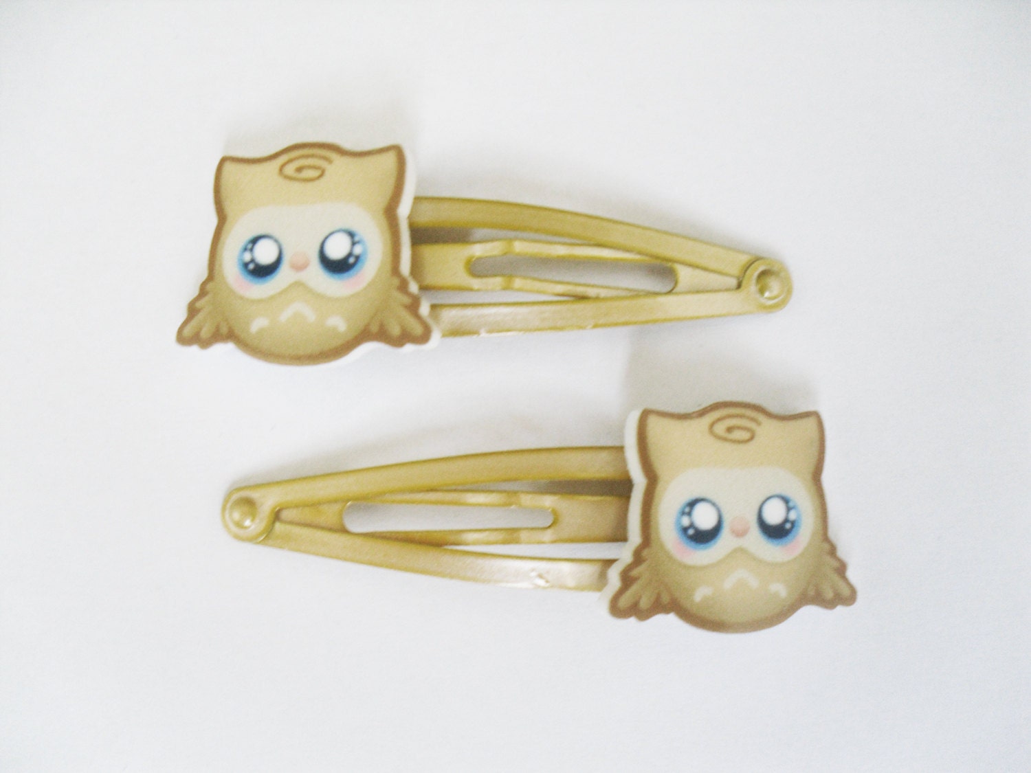 SALE - KAWAII Owl Baby - Mustard Kawaii Hair Clip Snap