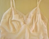 Vintage peach slip - 1950's, high quality, large size slip