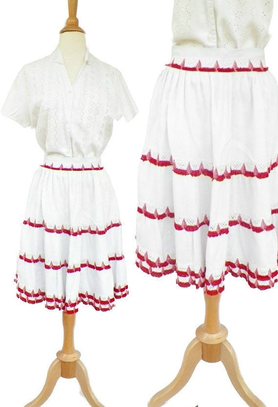 Vintage 60s gypsy boho skirt size small