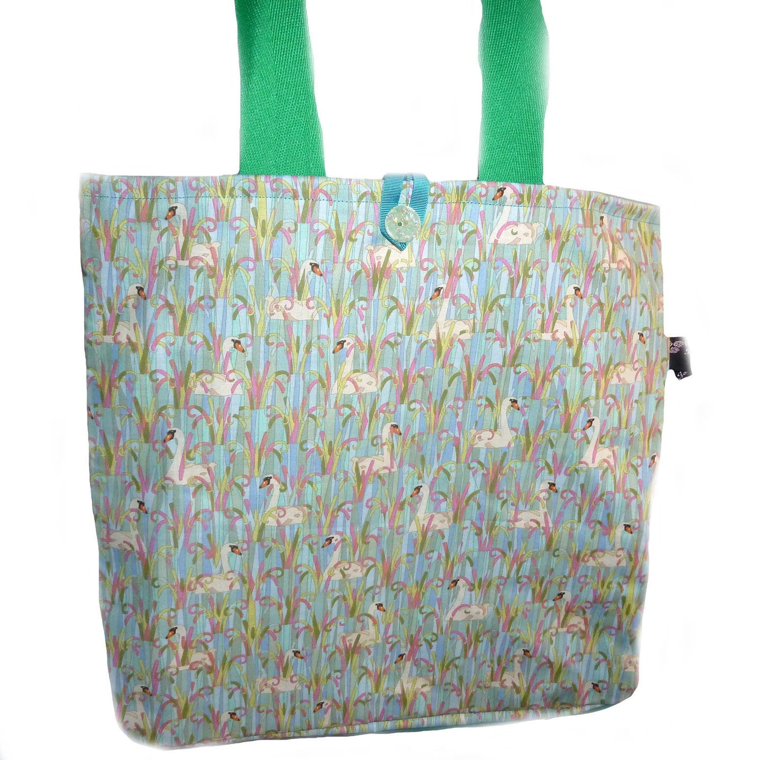 Vintage Fabric Swan Bag and Extra