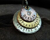 Pet Tag - Pet ID Tag - Dog Collar Tag - Dog Tag - in Copper, Brass and Nickel with Personalized Engraving
