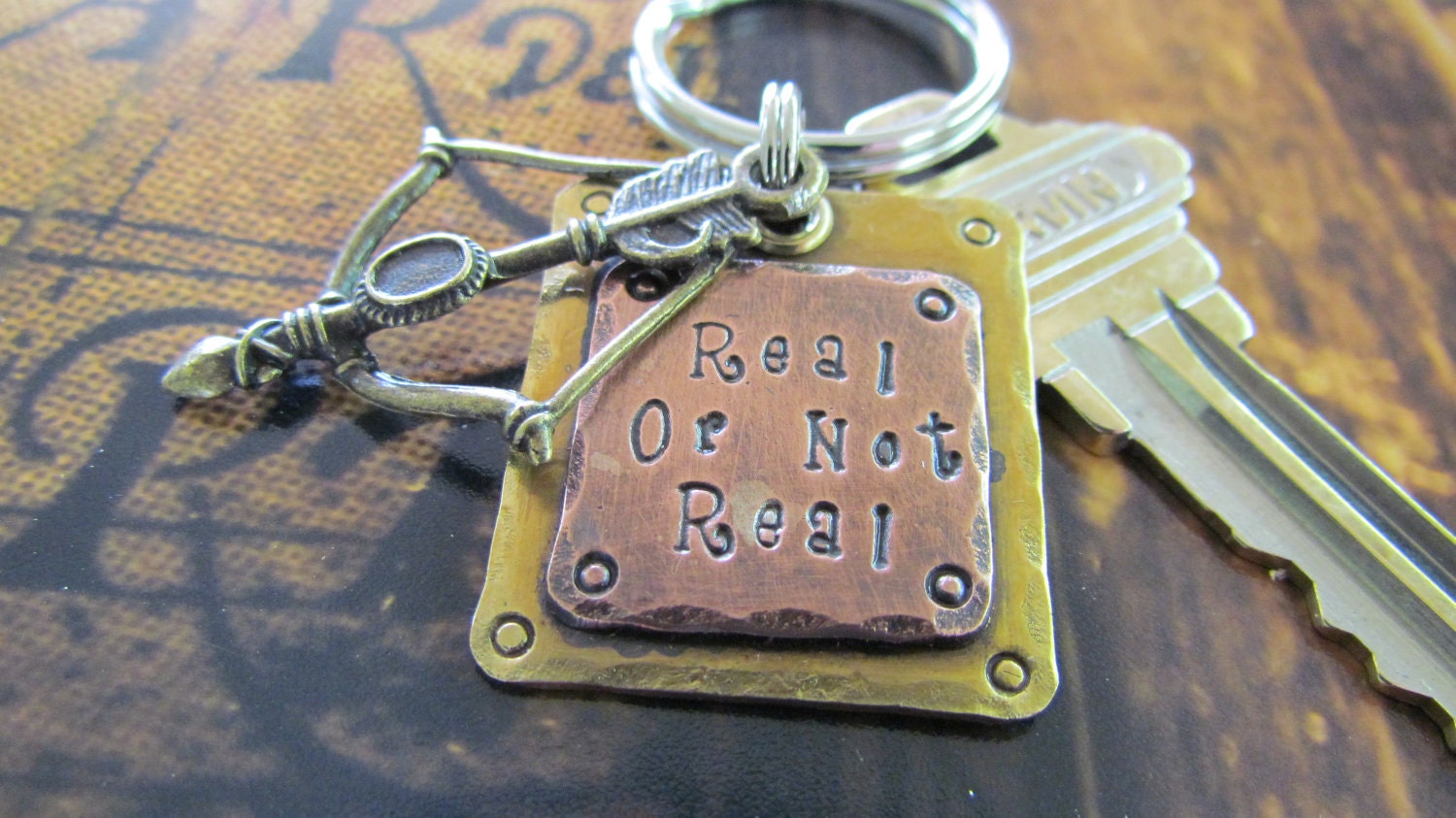 Hunger Games Inspired Keychain - Real or Not Real....