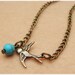Bird and Turquoise Necklace
