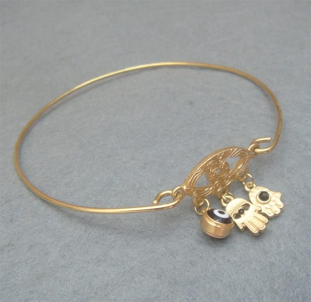 Evil Eye Bangle Bracelet Style 3
