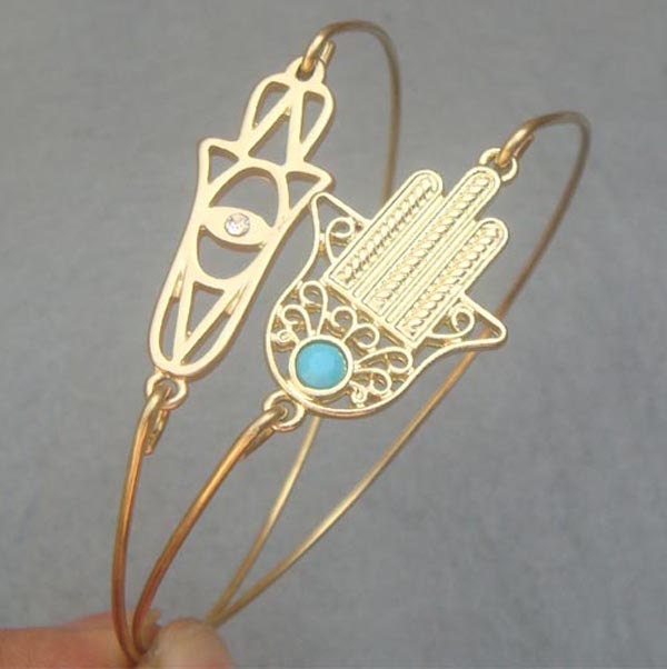 Hands Bangle 2 Bracelet Set